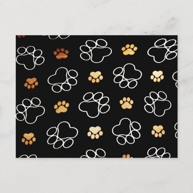 Postal Perro Puppy Paw imprime regalos para los amantes d (Anverso)