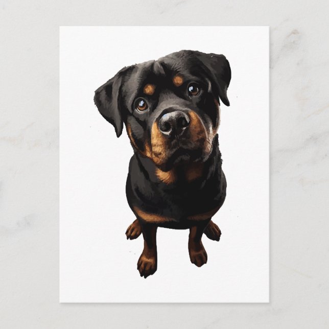 Postal perro rottweiler (Anverso)