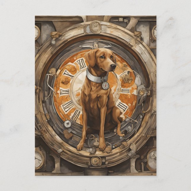 Postal Perro Steampunk (Anverso)