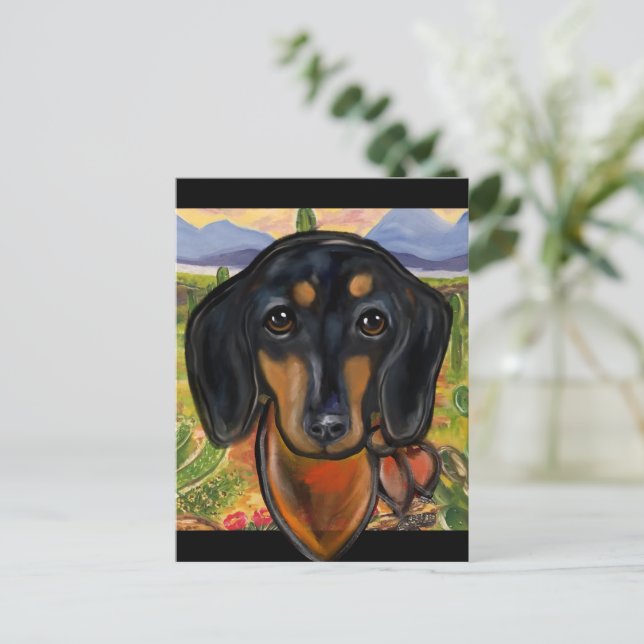 POSTAL PERRO TEJÓN (Anverso de pie)
