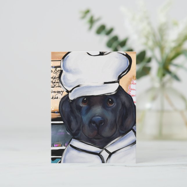 Postal Perro Terranova    (Anverso de pie)