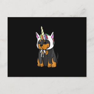 Postal Perro Unicornio Rottweiler
