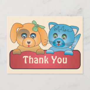 Postal Perro y gato