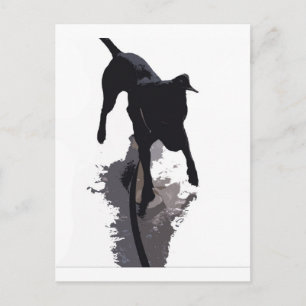 Postal perro y sombra poserizados