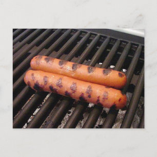 Postal Perros calientes a la parrilla