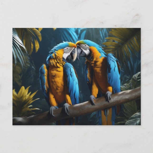 Postal Perros coloridos (Anverso)