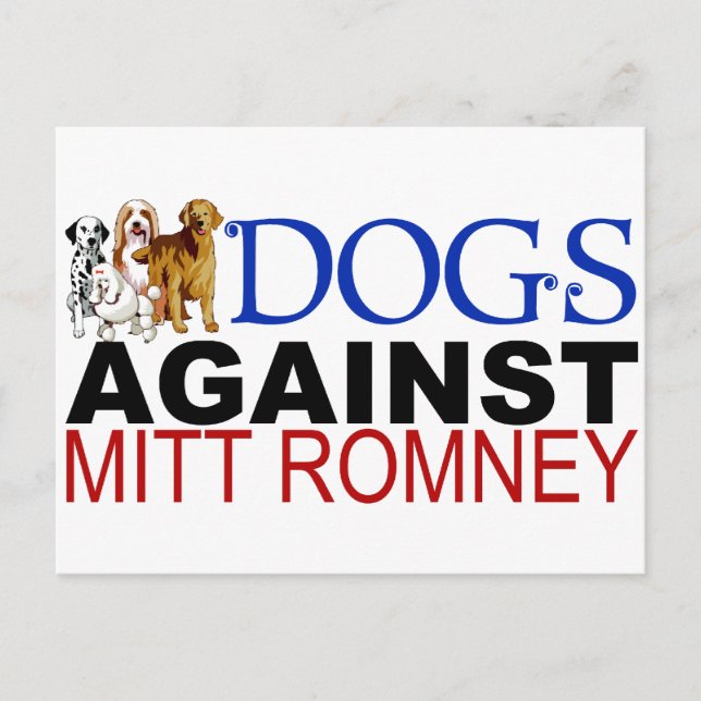 Postal Perros contra Mitt Romney (Anverso)