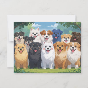 Postal Perros de amor
