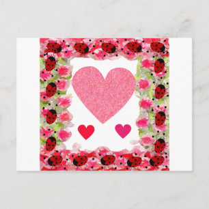 Postal Perros de corazón