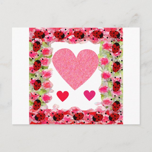 Postal Perros de corazón (Anverso)