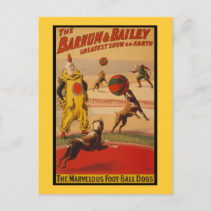 Postal Perros de estaño y de baile de circunferencia de B
