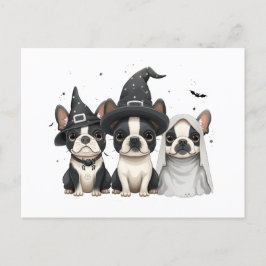 Postal Perros de Halloween Boston Terrier