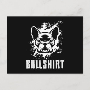 Postal Perros de perro de la camiseta del Bulldog francés