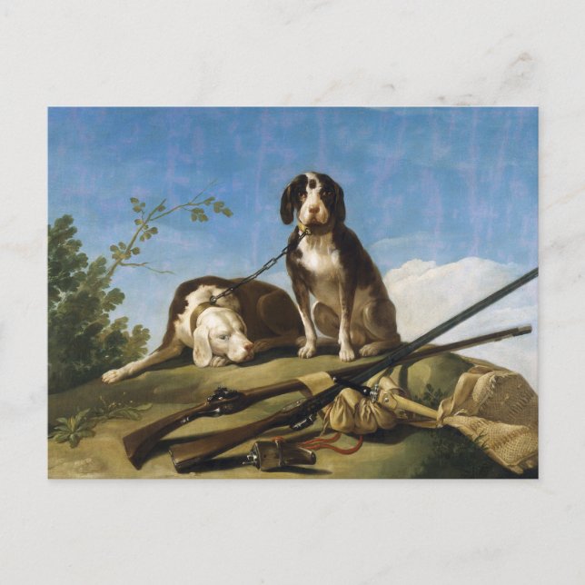 Postal Perros en la obra maestra Francisco José de Goya (Anverso)