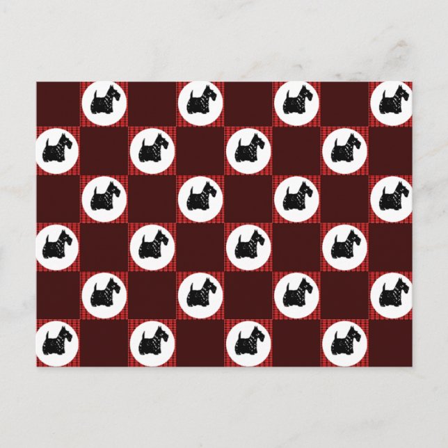 Postal Perros escoceses (Anverso)