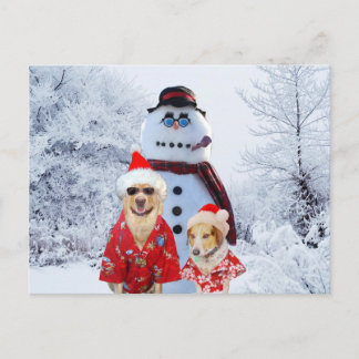 Postal Perros Guay y Snowman