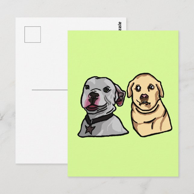 Postal Perros Memes Adorables (Anverso / Reverso)
