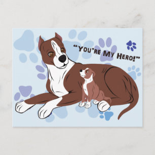 Postal Perros padre e hijo