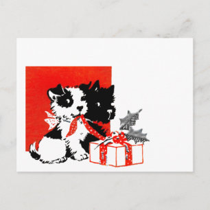 Postal Perros Retro Terrier y Scotty