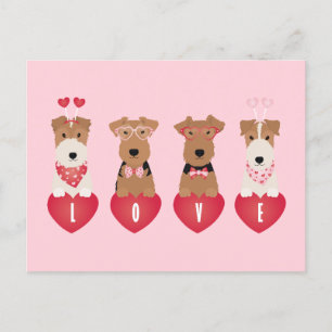 Postal Perros terrier de Valentine Welsh Fox