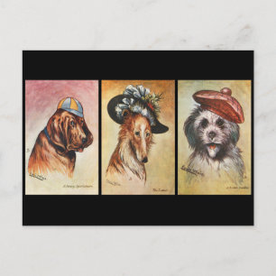 Postal Perros, tríptico personalizado