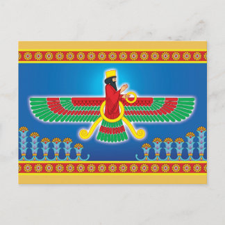 Postal Persa Faravahar del Zoroastrian