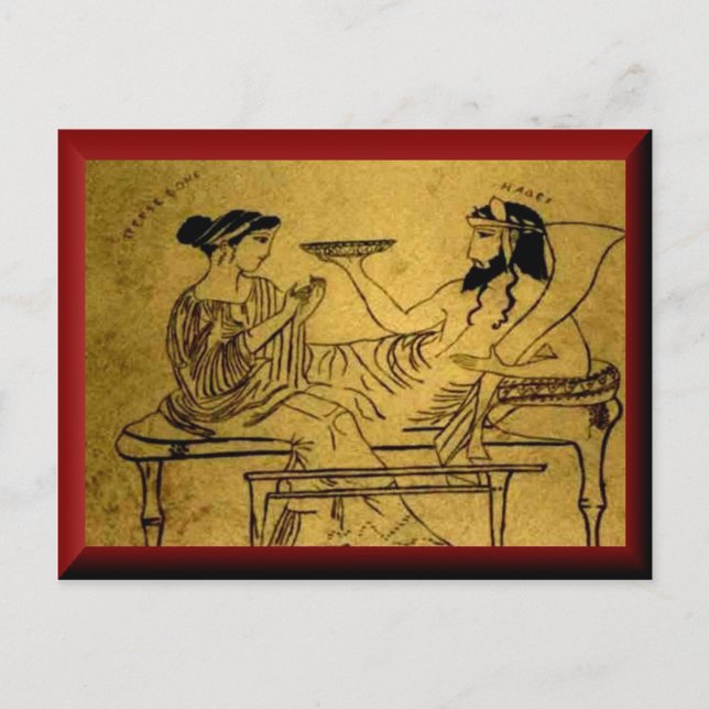 Postal Persefone y Hades (Anverso)