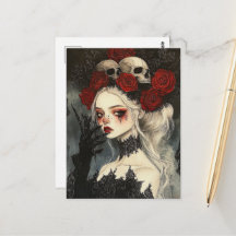 Persephone Goth Rosas Rojas Calaveras