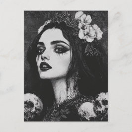 Postal Persephone Negro y Blanco