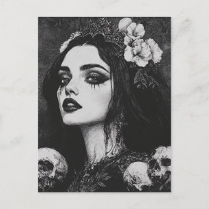 Postal Persephone Negro y Blanco