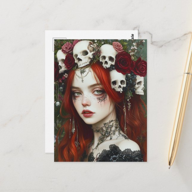 Postal Persephone Red Hair (Anverso/Reverso In Situ)