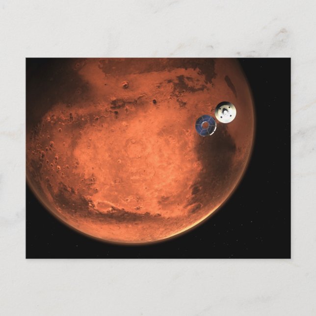 Postal Perseverancia Rover desprendiendo su etapa de cruc (Anverso)