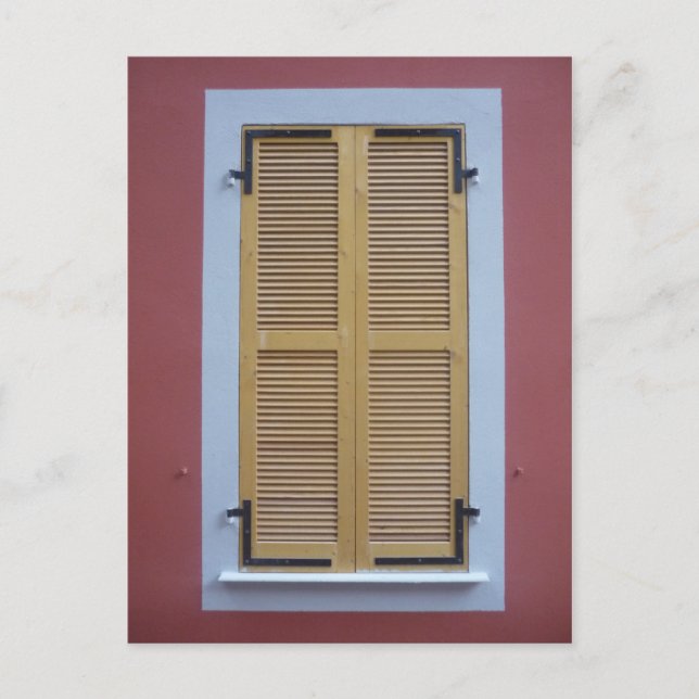 Postal persianas cerradas (Anverso)