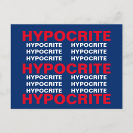 Postal Persista de resistencia a hipocresía azul rojo