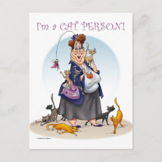 Postal persona de gato