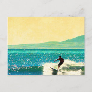 Postal Persona que practica surf de Rincon