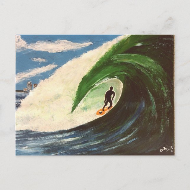 Postal Persona que practica surf que practica surf la (Anverso)