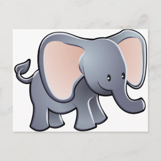 Postal personaje adorable de dibujos animados para niños