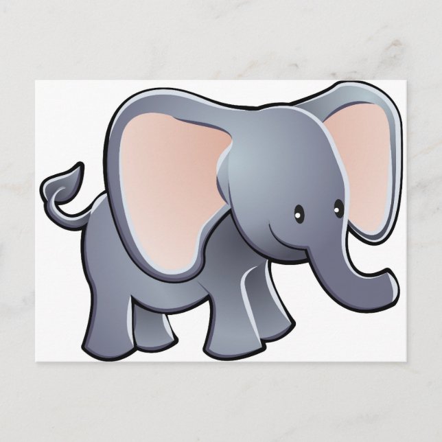 Postal personaje adorable de dibujos animados para niños  (Anverso)