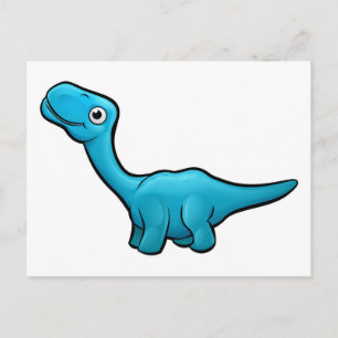 Postal Personaje de dibujos animados de dinosaurios Diplo