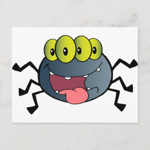 Postal Personaje de dibujos animados de Spider Happy