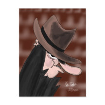 Personaje de dibujos animados villano furtivo