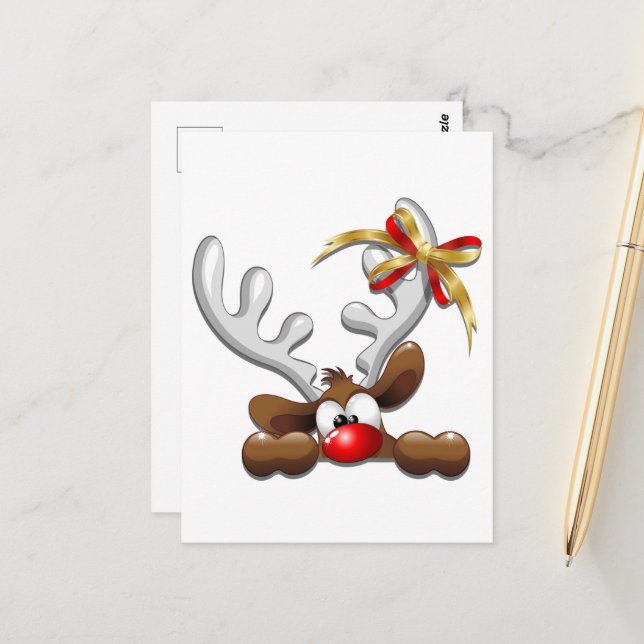 Postal Personaje de Navidades divertidos y desconcertados (Anverso/Reverso In Situ)