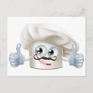 Postal Personaje del chef personalizado feliz