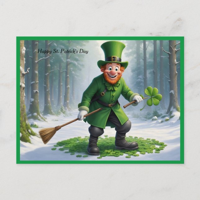 Postal Personaje del Día de San Patricio (Anverso)