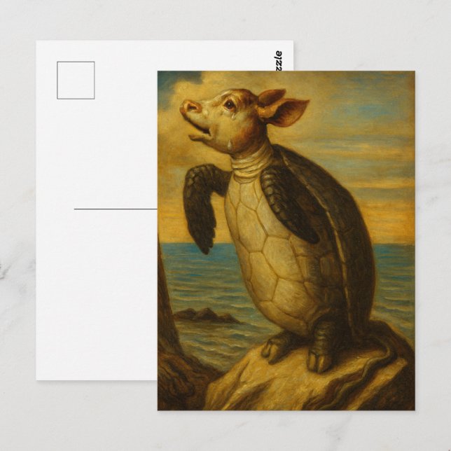 Postal Personaje Tortuga Falsa Lewis Carroll (Anverso / Reverso)