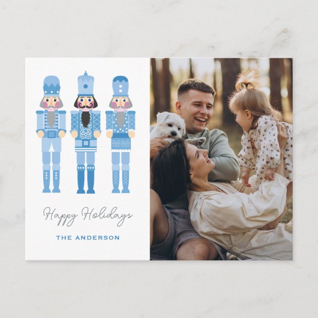 POSTAL PERSONAJES AZULES CON NAVIDADES FOTOGRÁFICOS POSTC (Anverso)