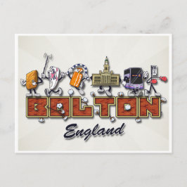 Postal Personajes de caricatura de Bolton