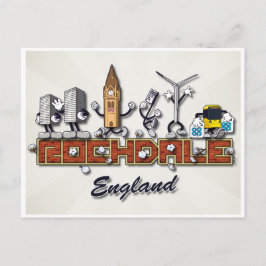 Postal Personajes de caricatura de Rochdale