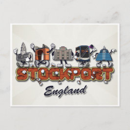 Postal Personajes de la caricatura de Stockport